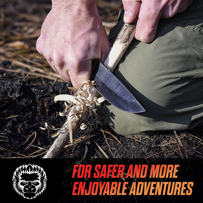 "The Bloodline" 1095 High Carbon Steel Bushcraft Survival Knife Gift Set