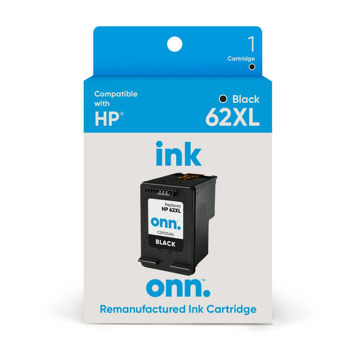 onn. Remanufactured Ink Cartridge, HP 62XL Black