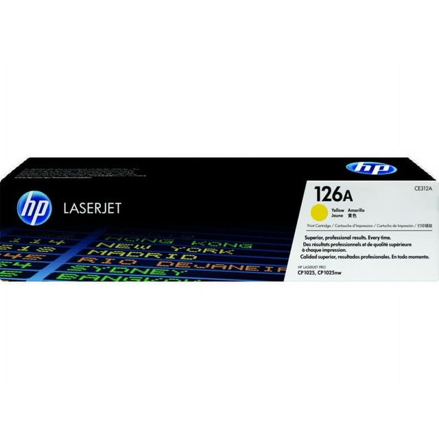 HP 126A (CE312A) Toner Cartridge, Yellow