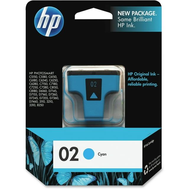 HP 02 - cyan - original - ink cartridge