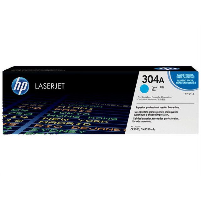 HP 304A (CC531A) Toner Cartridge, Cyan