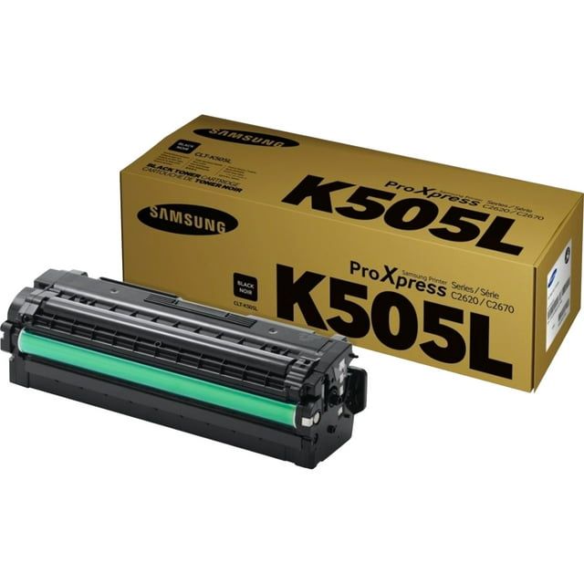 Samsung CLT-K505L (SU170A) Toner, 6000 Page-Yield, Black