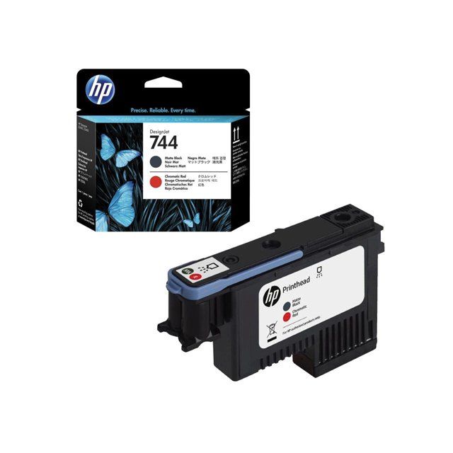 HP 744 Matte Black/Chromatic Red Printhead F9J88A