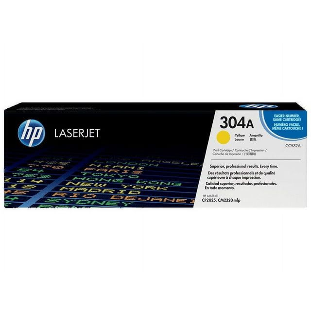 HP 304A (CC532A) Toner Cartridge, Yellow