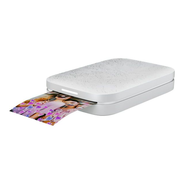 HP Sprocket Portable Photo Printer (Luna White) ¨C Instantly Print 2x3' Sticky-backed Photos from Your Phone