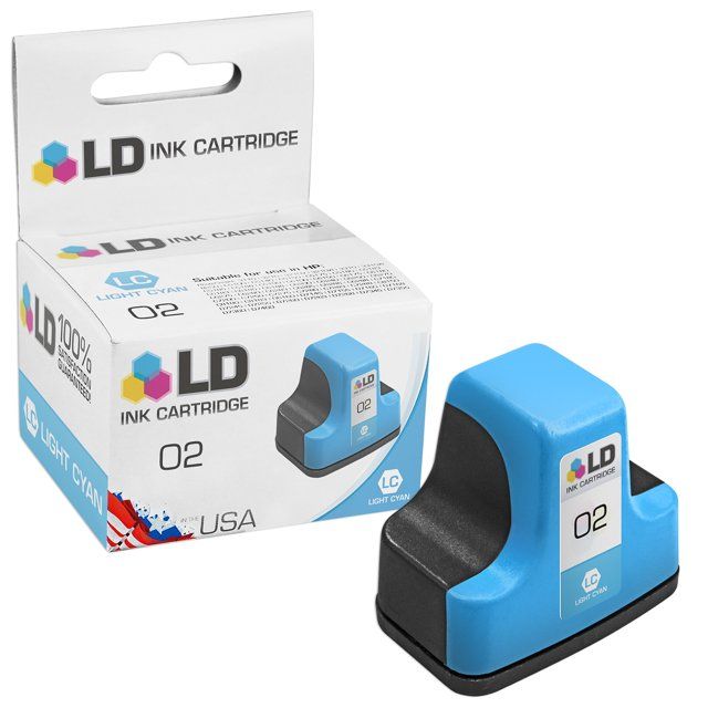 LD Remanufactured Replacement Ink Cartridge for Hewlett Packard C8774WN (HP 02) Light Cyan