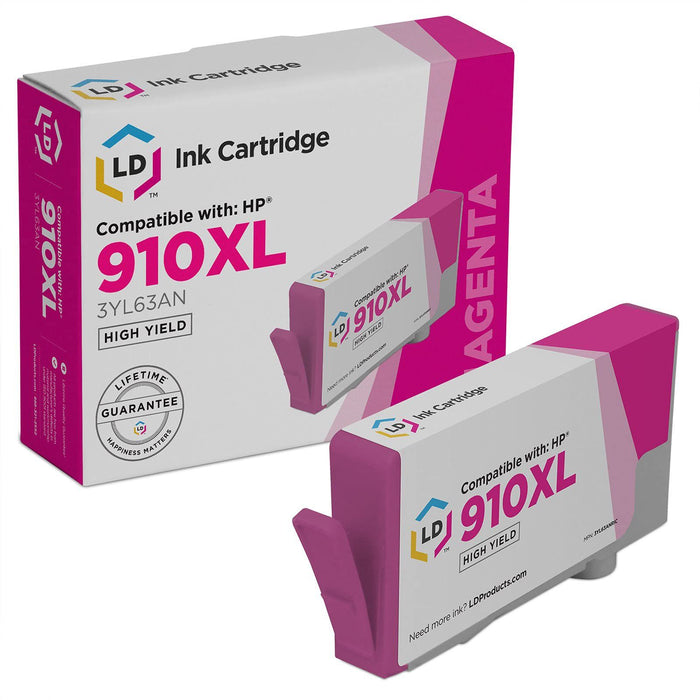 LD Products Remanufactured HP 910XL/3YL63AN High Yield Magenta Ink Cartridge