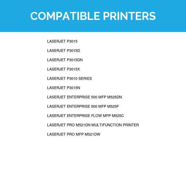 LD Compatible Replacement for HP 55A CE255A Black Toner Cartridge 3-Pack for 500 MFP M525dn, 500 MFP M525f, flow MFP M525c, M521dn MFP, MFP M521dw, P3010, P3015, P3015d, P3015dn, P3015n, P3015x