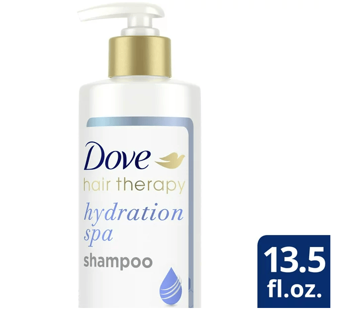 Dove Hydrating Shampoo; Hair Therapy with Hyaluronic Serum for Dry Hair; 13.5 fl oz