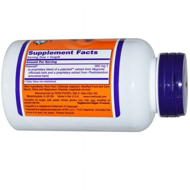 NOW Foods Relora 300 Mg 120 Vegetable Capsules