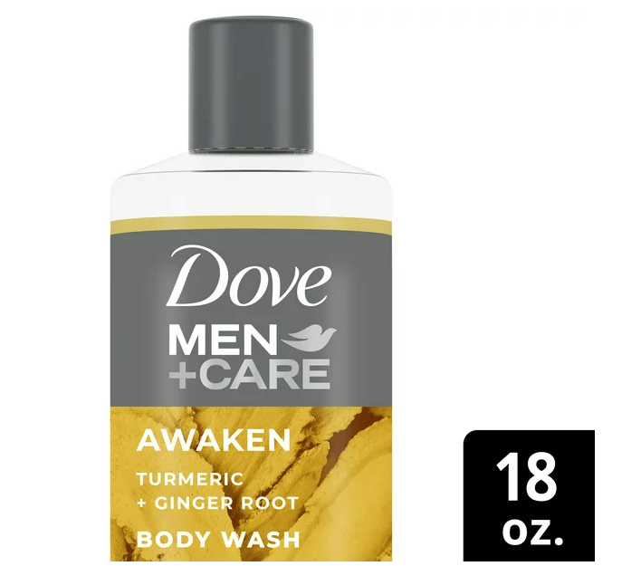 Dove Men+Care Liquid Face + Body Wash for Men Awaken Turmeric + Ginger Root; 18 oz