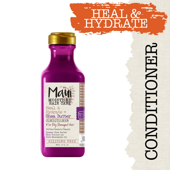 Maui Moisture Heal & Hydrate + Shea Butter Repairing Conditioner with Coconut Oil, 13 fl oz