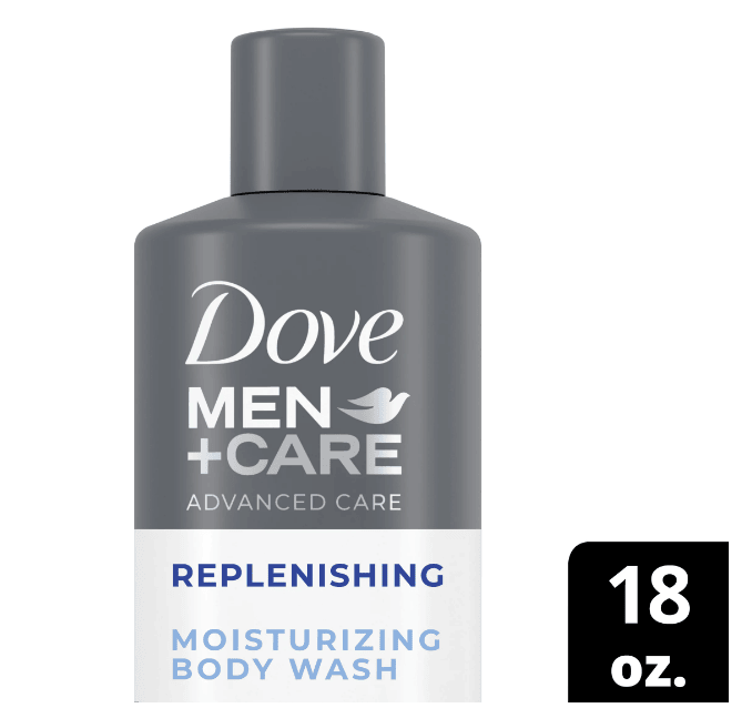 Dove Men+Care Advanced Care Liquid Body Wash Body Replenish Cleanser for Rough Skin 18 fl oz.