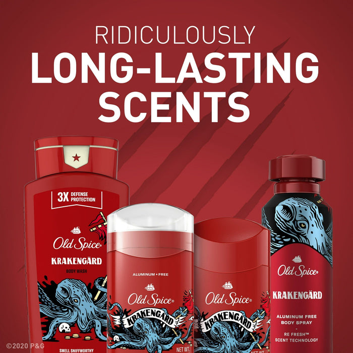 Old Spice Body Wash for Men, Krakengard, Long Lasting Lather, 30 FL OZ