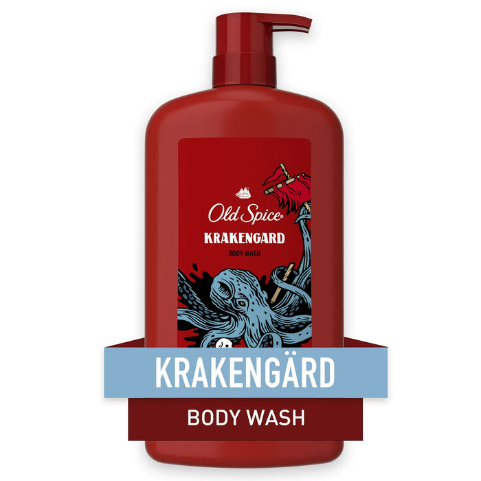 Old Spice Body Wash for Men, Krakengard, Long Lasting Lather, 30 FL OZ