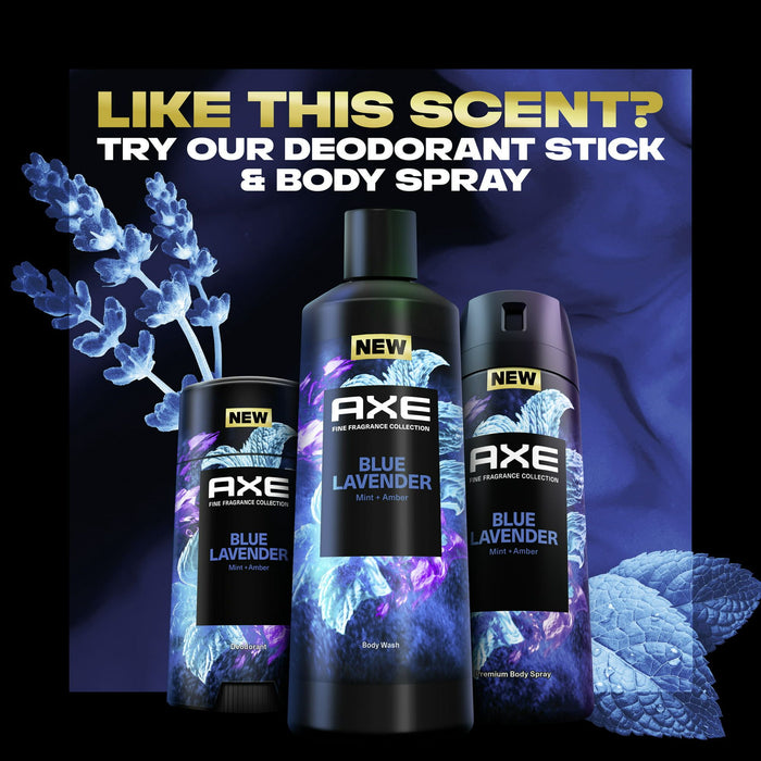 Axe Fine Fragrance Collection Long Lasting Boosting Body Wash Deodorant, Blue Lavender, 18 fl oz