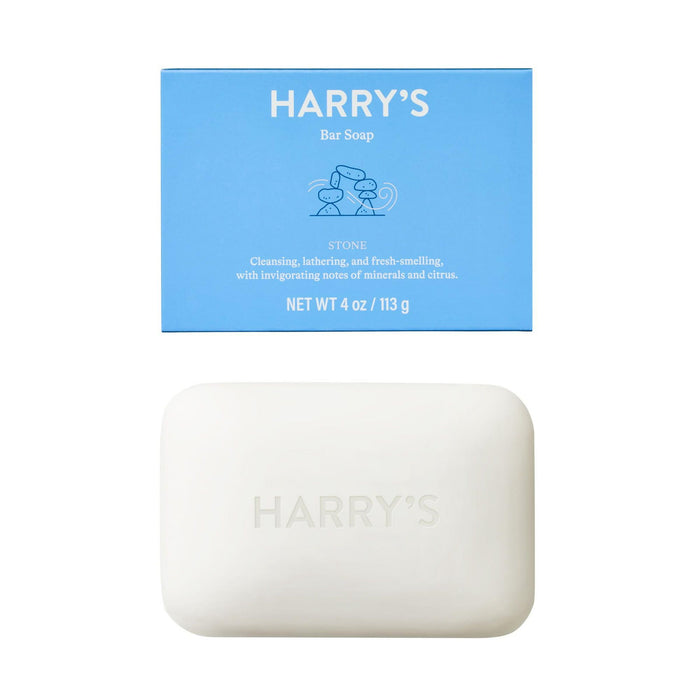 Harry's Men's Cleansing Bar Soap, Stone Scent, 4 oz, 4 Pack