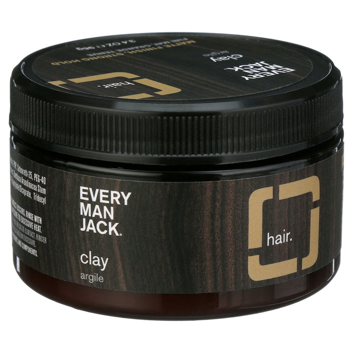 Every Man Jack Matte Finish Hair Styling Clay for Men, Naturally Derived, 3.4 oz