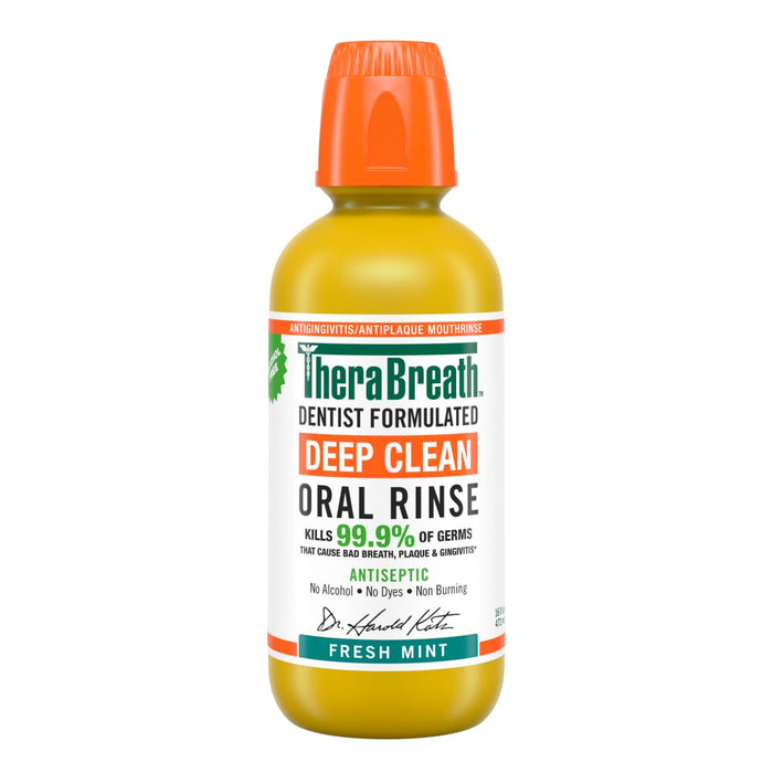 TheraBreath Deep Clean Antiseptic Oral Rinse - 16 Fl Oz