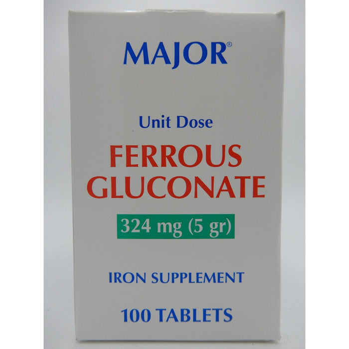 Major Ferrous Gluconate 324 Mg (5 Gr), 100 Unit DoseTablets 820555019001VL