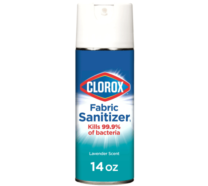 Clorox Fabric Sanitizer Aerosol Spray; Lavender Scent - 14 Ounces