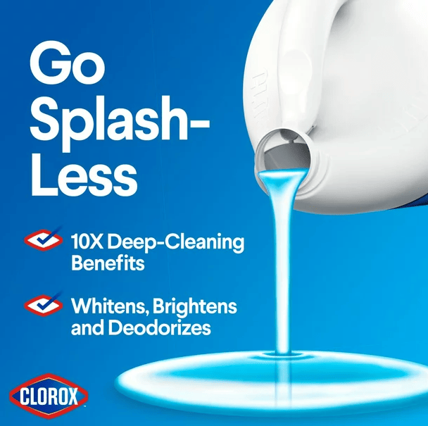 Clorox Splash-Less Liquid Bleach; Regular - 117 oz