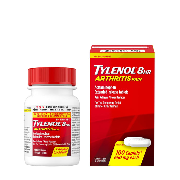 Tylenol 8 Hour Arthritis & Joint Pain Acetaminophen Caplets; 100 Count