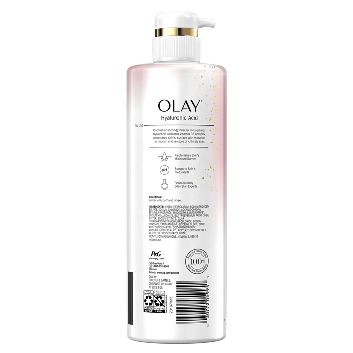 Olay Cleansing & Nourishing Liquid Body Wash with Vitamin B3 and Hyaluronic Acid, 20 fl oz