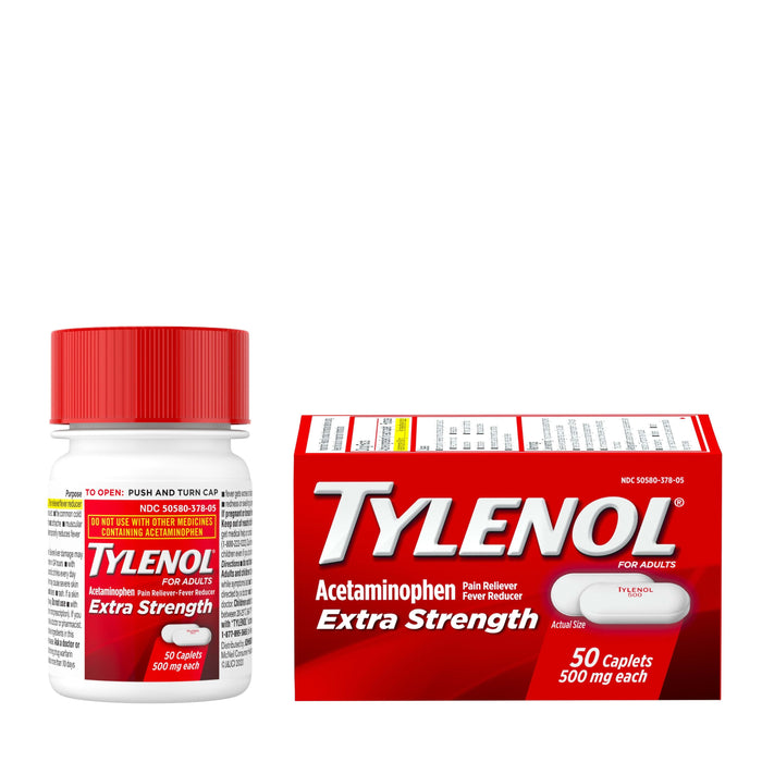 Tylenol Extra Strength Caplets with 500 mg Acetaminophen; 50 Ct