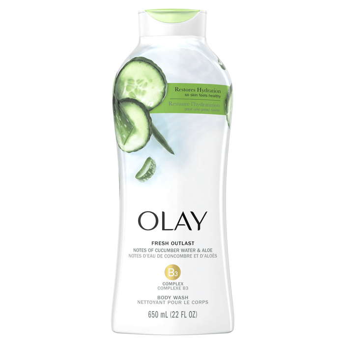 Olay Fresh Outlast Body Wash with Notes of Cucumber and Aloe, 22 fl oz