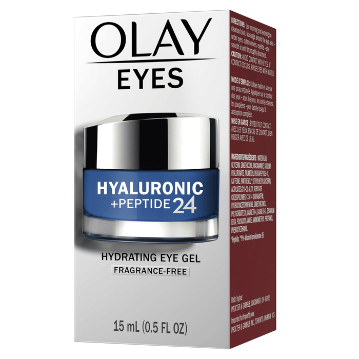 Olay Hydrating Gel Eye Cream with Hyaluronic Acid, Fragrance-Free, All Skin Types 0.5 oz