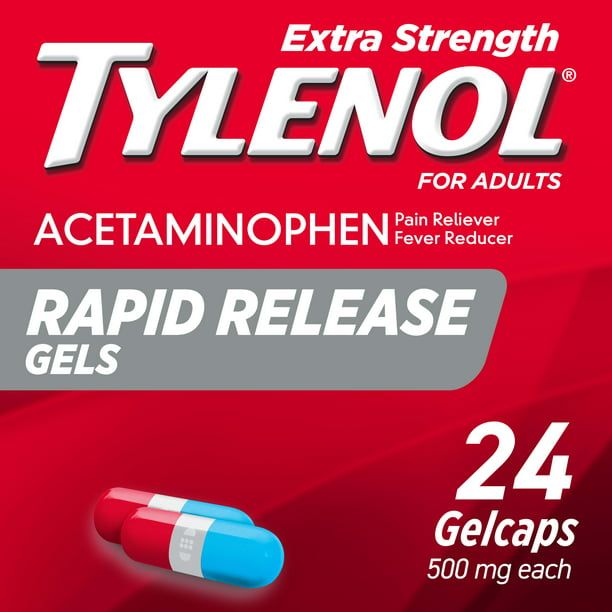 Tylenol Extra Strength Acetaminophen Rapid Release Gels; 24 ct