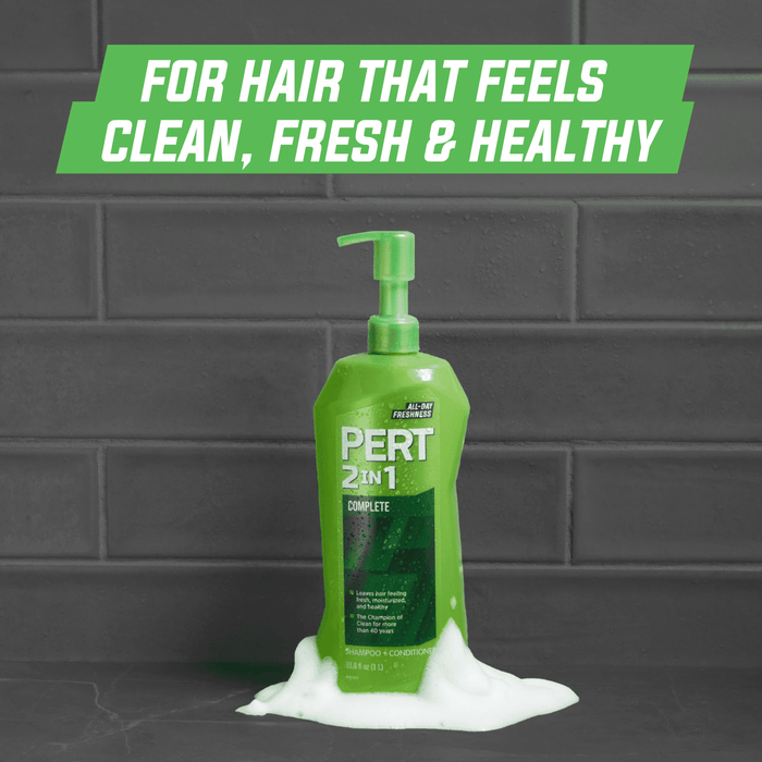 Pert 2 in 1 Complete Clean Shampoo & Conditioner, For Clean Manageable Hair, 33.8 fl oz