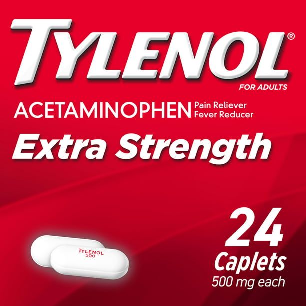 Tylenol Extra Strength Caplets with 500 mg Acetaminophen; 24 Ct