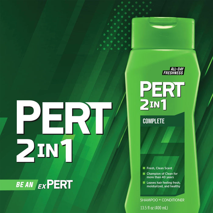 Pert 2-in-1 Complete Clean Shampoo & Conditioner, For Clean Manageable Hair, 13.5 fl oz