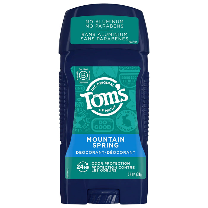 Tom's of Maine Natural Deodorant For Men, Mountain Spring, 2.8 Oz.