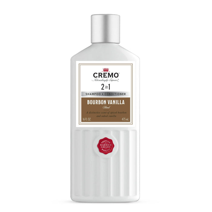 CREMO Astonishingly Superior Moisturizing 2-in-1 Shampoo Plus Conditioner with Bourbon Vanilla & Blend, 16 fl oz