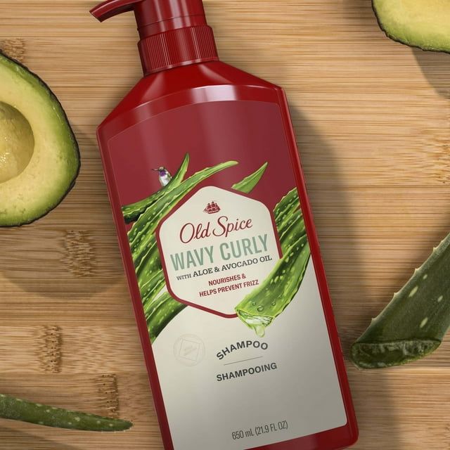 Old Spice Wavy Curly Shampoo with Aloe & Avocado Oil, 21.9 fl oz