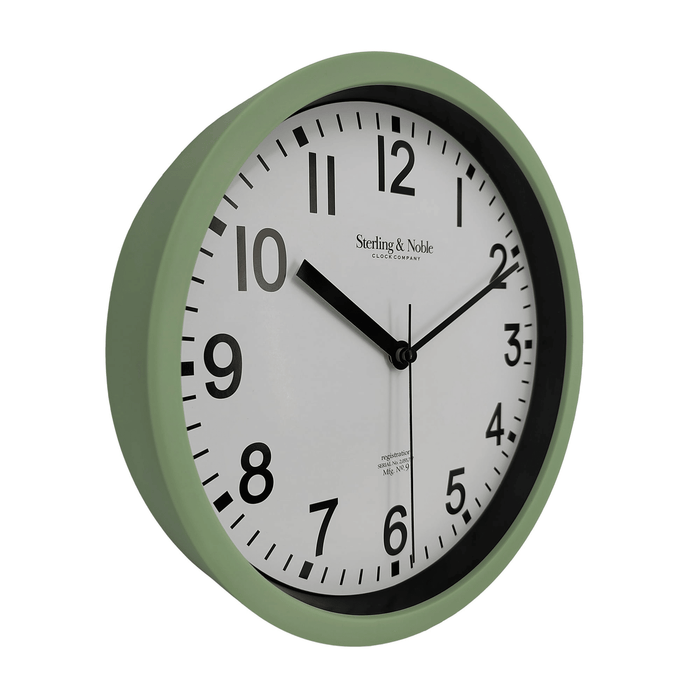 Mainstays Basic Indoor 8.78" Sage Analog Round Modern Wall Clock