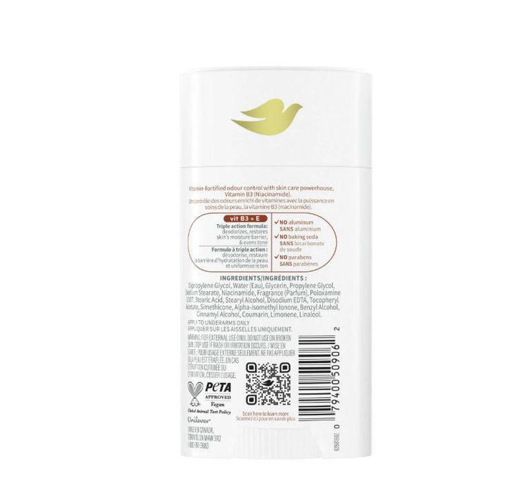 Dove VitaminCare+ Long Lasting Deodorant Stick for Women, Coconut & Shea Butter, Aluminum Free, 2.6 oz