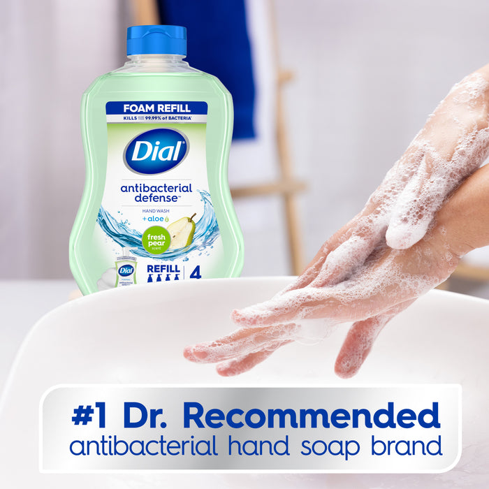 Dial Antibacterial Foaming Hand Wash Refill, Fresh Pear, 30 Ounce