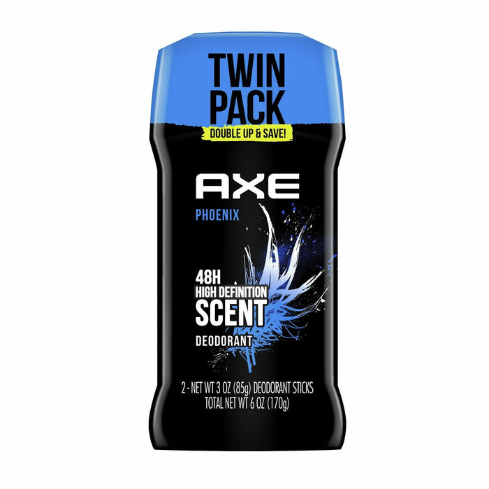 Axe Phoenix Long Lasting Antiperspirant Deodorant Stick Twin Pack, Crushed Mint and Rosemary, 3 oz