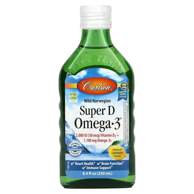 Carlson Super D Omega-3 Lemon 8.4 Fl Oz