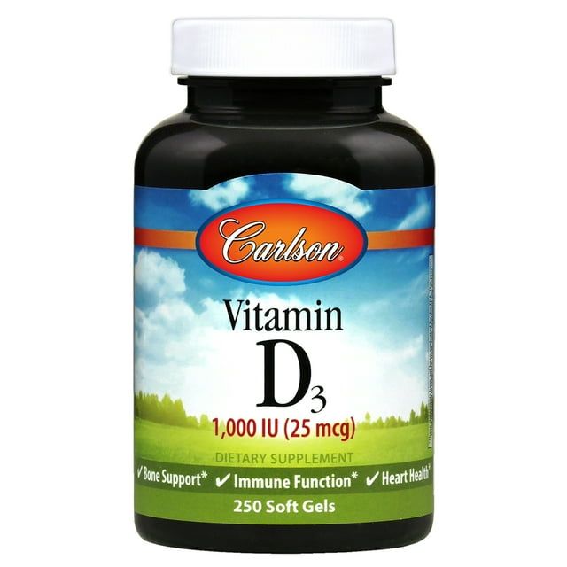 Carlson Labs - Vitamin D3 1000 IU - 250 Softgels