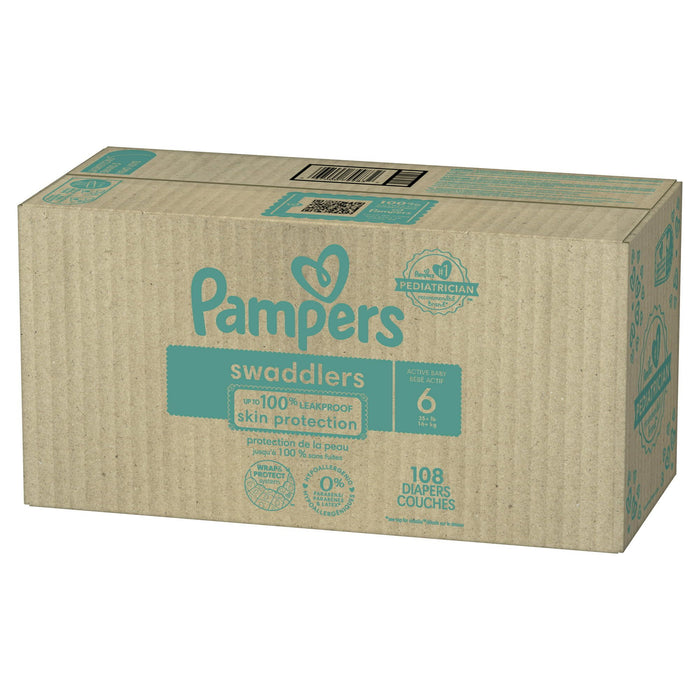 Pampers Swaddlers Diapers Size 6, 108 Count