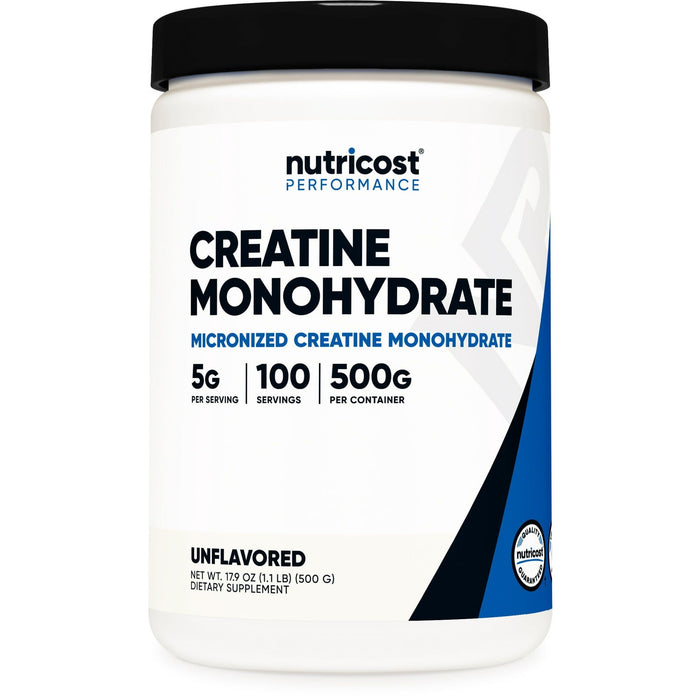 Nutricost Creatine Monohydrate Powder 500 Grams (Unflavored) Supplement