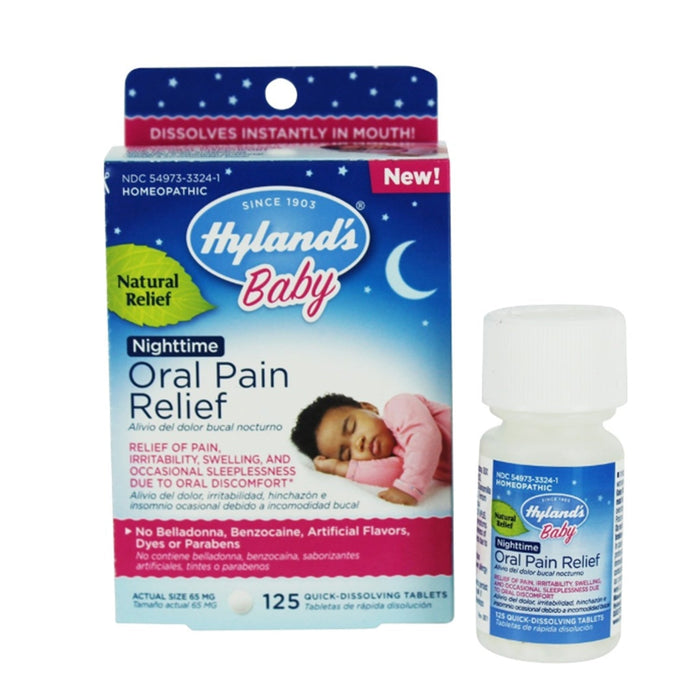 Hyland's Baby Oral Pain Relief  Nighttime Tablets 125Ct