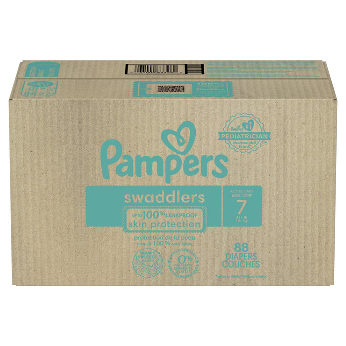 Pampers Swaddlers Diapers Size 7, 88 Count