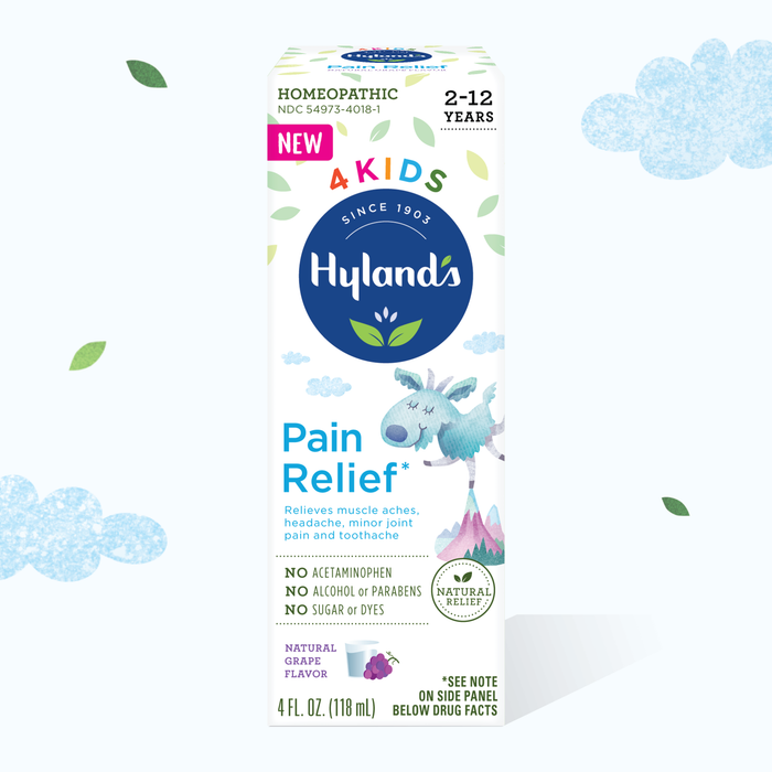 Hyland's Homeopathic 4 Kids Grape Flavor Pain Relief Liquid