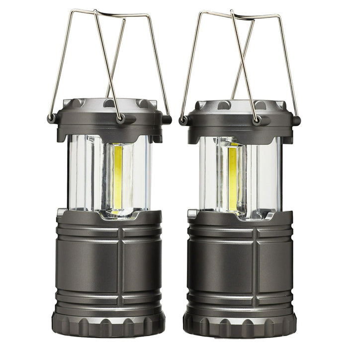 2 Pack Portable Outdoor LED Lantern Camping Lanterns, Water Resistant Emergency Tent Light for Backpacking, Hiking, Fishing